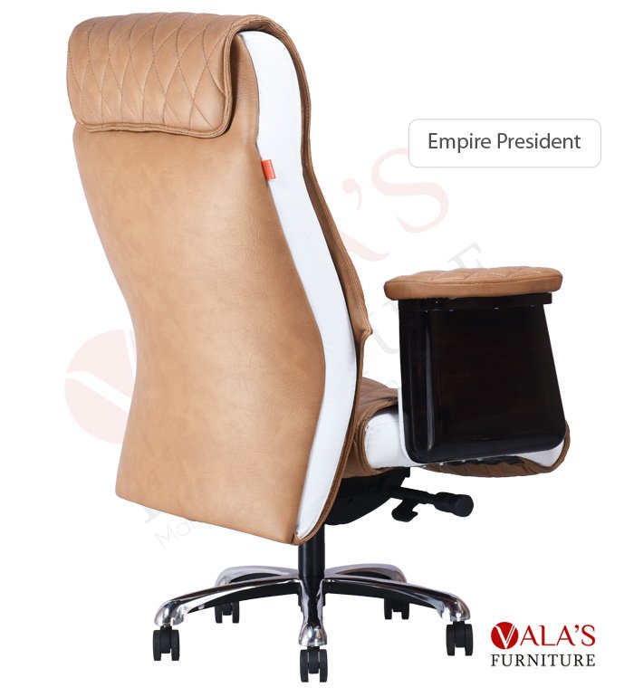Back view of Valas Empire President chair.