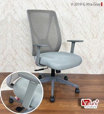 V-2019-G model name Xtra Gray Net Chair staff office chair.